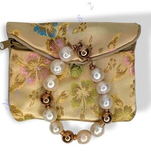 Honora Pearl Bracelet Baroque Large Freshwater Pearls Sterling Silver 925 Pouch